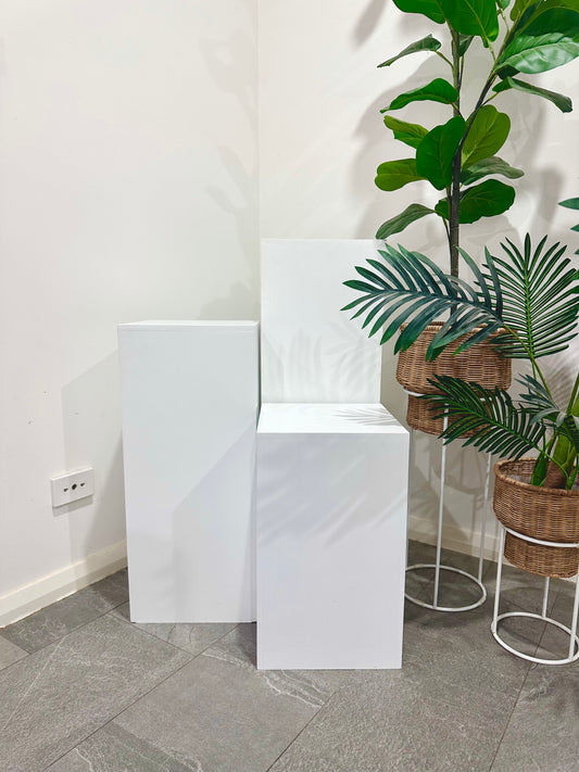 White Rectangular Plinth