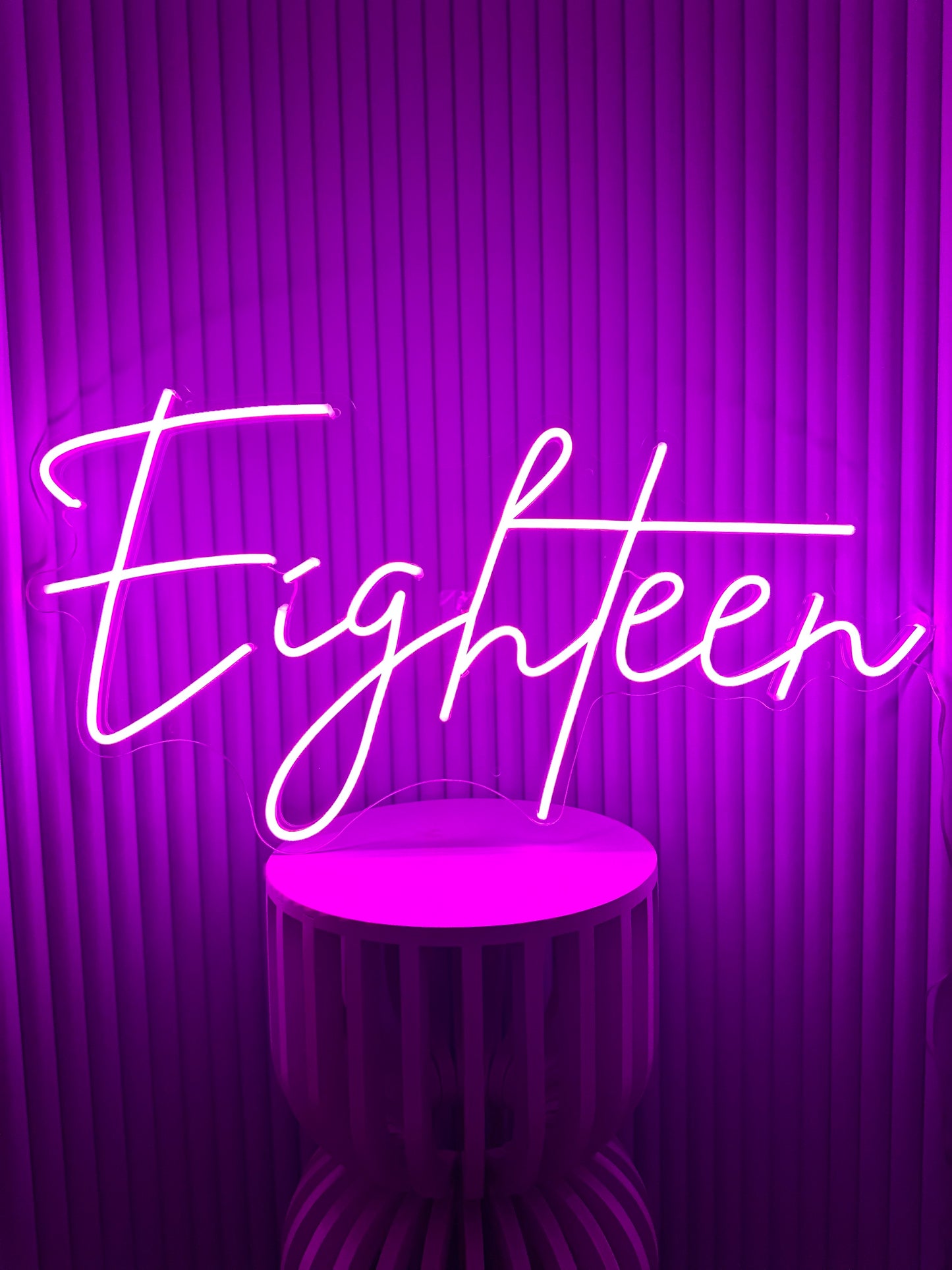 Eighteen Neon Sign