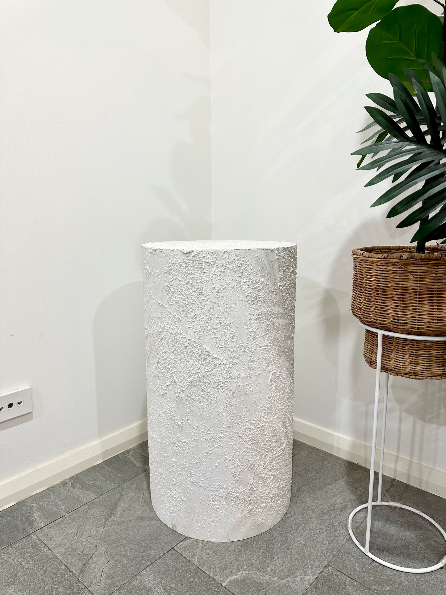 White Textured Plinths