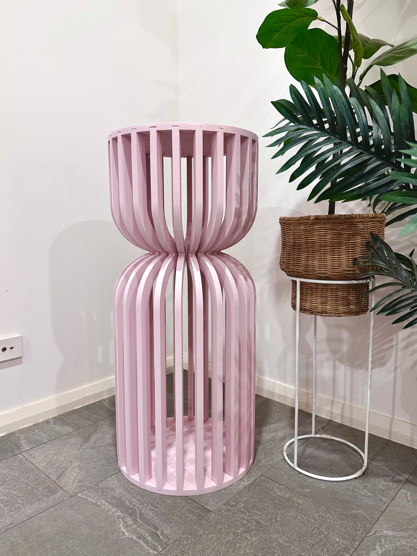 Pink Slatted Plinth