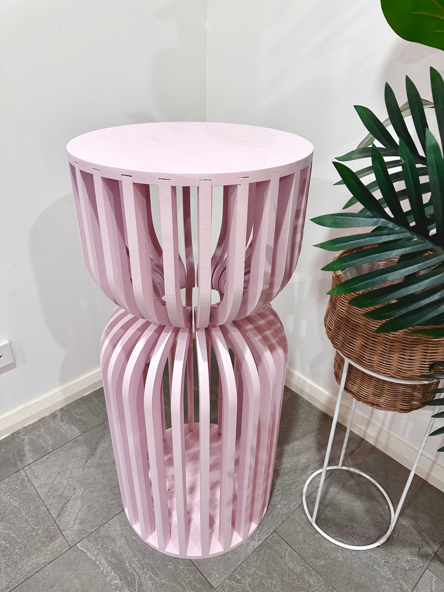 Pink Slatted Plinth