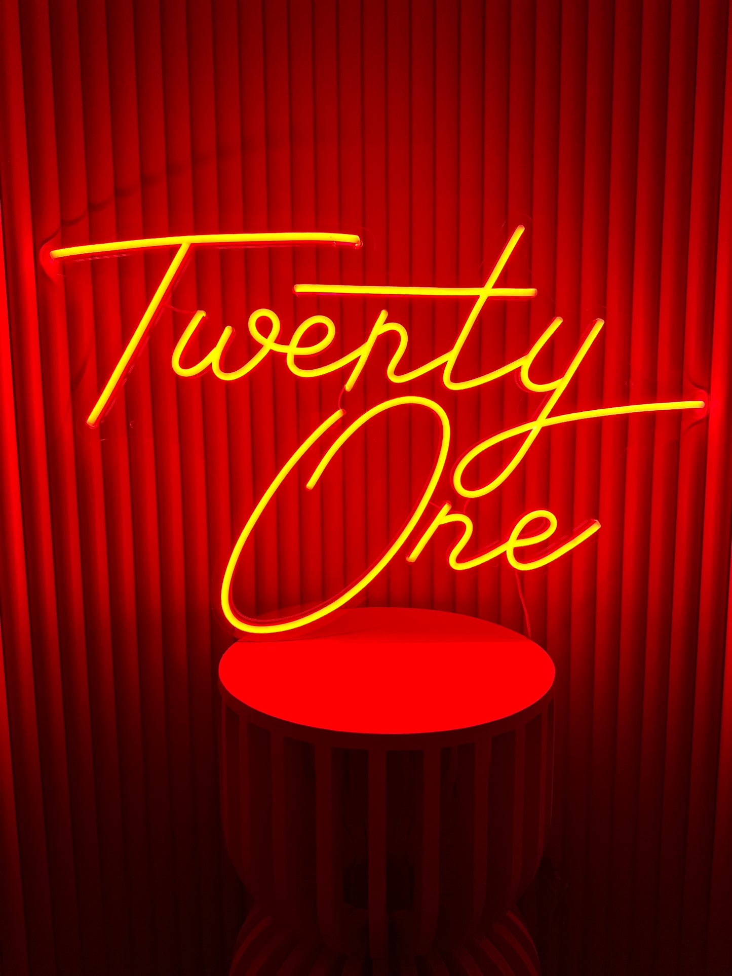 Twenty One Neon Sign